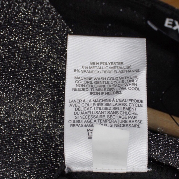 Express NWT Metallic Silver Kimono Sleeve Cropped Hem Top Medium - Picture 10 of 10